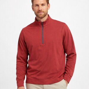 Peter Millar Red Zip Up Sweater